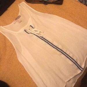 White and blue tank top